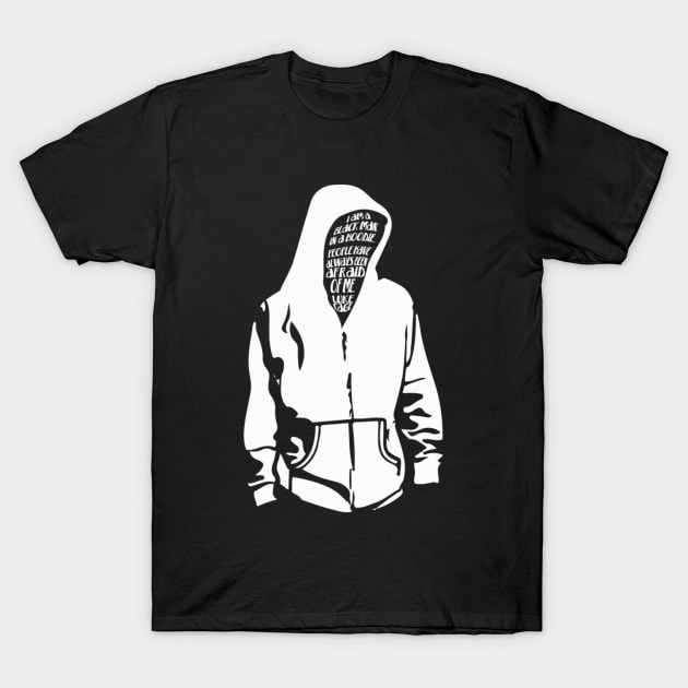 Black Man in a Hoodie T-Shirt by MarcusCreative